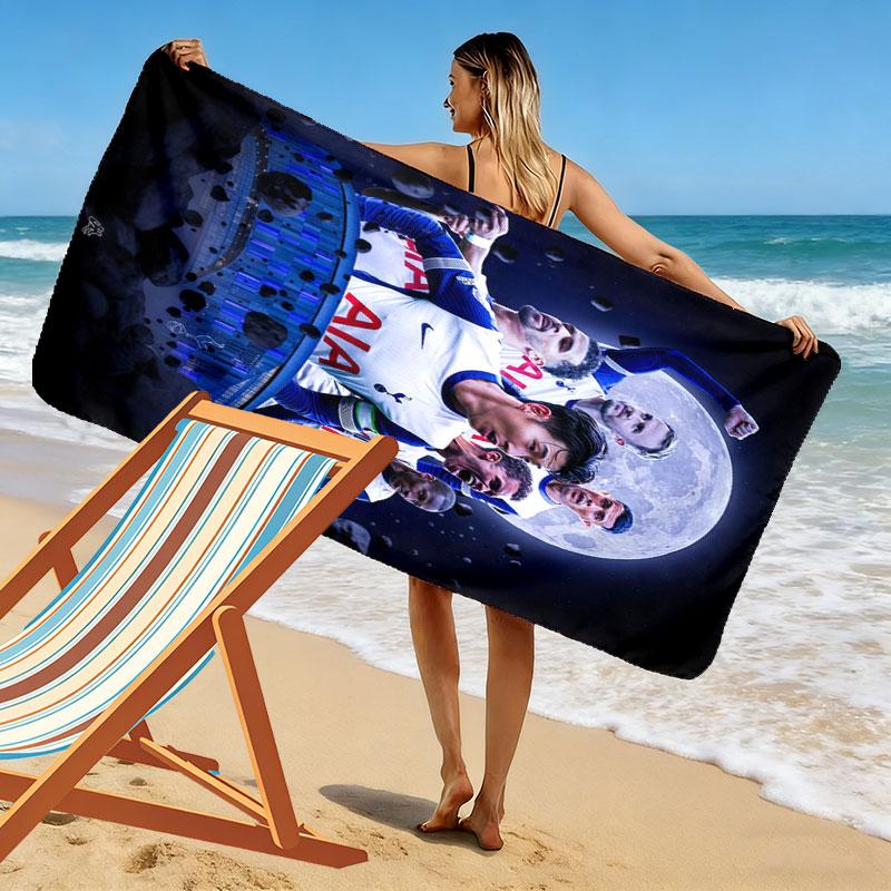 The Spurs Print Beach Towel, Large Soft Quick Dry Towel for Beach Camping Swimming