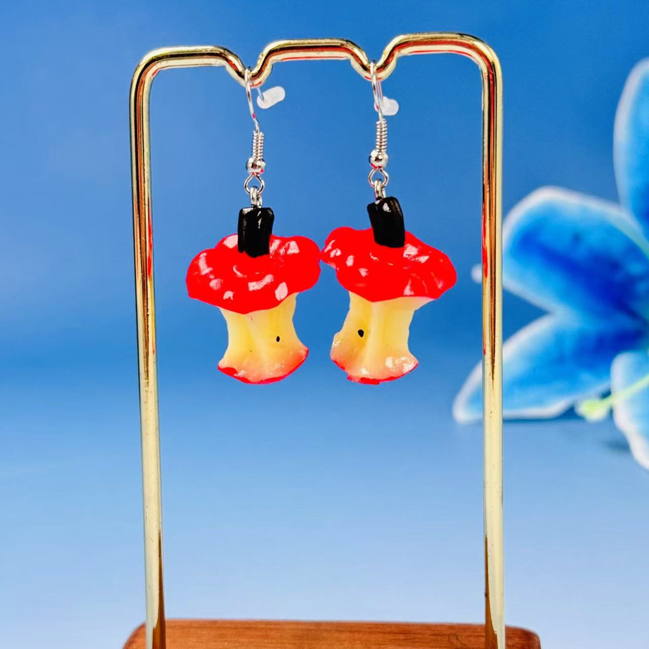 Cartoon Christmas Series Apple Snowman Elk Earrings Earrings Christmas Eve Christmas Celebration Cute