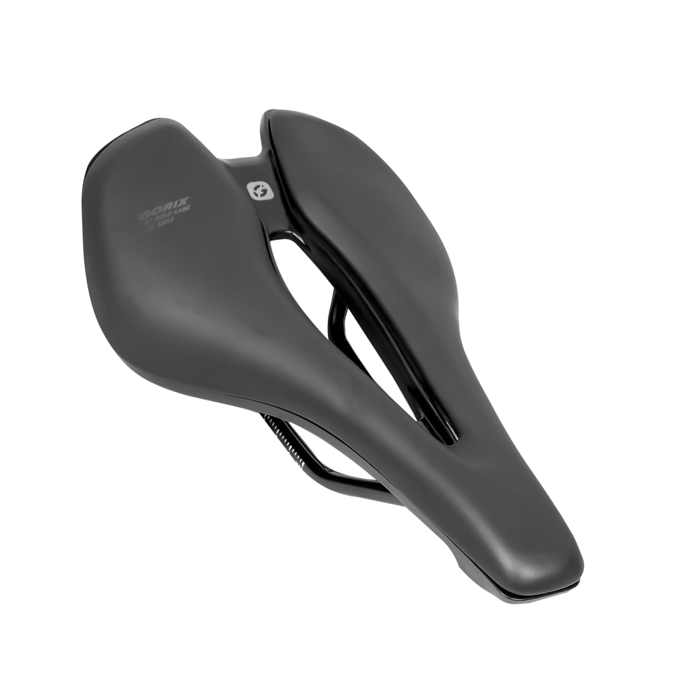 

GORIX Велосипедное седло Седло с широким Дорожный велосипед Амортизация Перфорированное Стильное Замена Черное ROAD GAME GR [Короткое сиденье] Подушка, Амортизация, Дышащее,