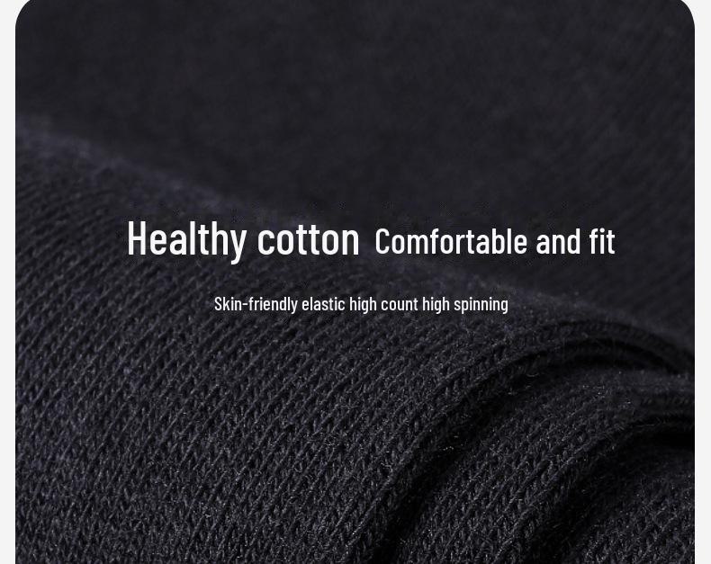 Septwolves Men's Pure Cotton Mid-Tube Socks - Breathable, Sweat-Absorbent Casual and Business Socks, Boxed Set