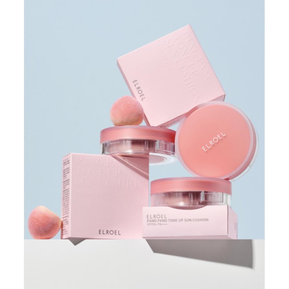 Elroel [refill Special Composition] Pink Tone Up Sun Cushion 15g Original+refill