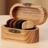 Gitarrenplektrumhalter-Set Mini-Schmuckkästchen Holz-Plektrum-Etui Akustikgitarren-Box für E-Bass-Gitarre Ukulele-Liebhaber