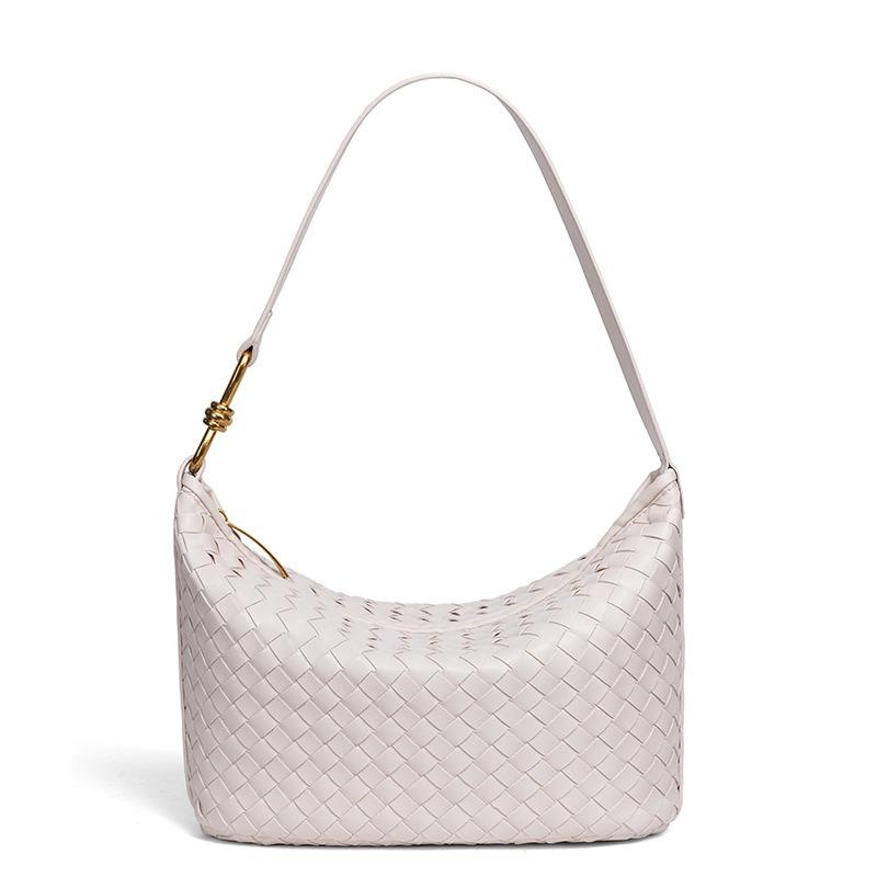 Handwoven Fashion Shoulder Bag Casual Exquisite Lunch Box Bag Trendy Underarm Handheld Women's Bag Medium