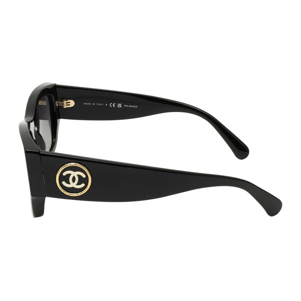 Chanel Classic Double C Logo Irregular Shape Sunglasses Women sunglasses Black CH5507-C622S8