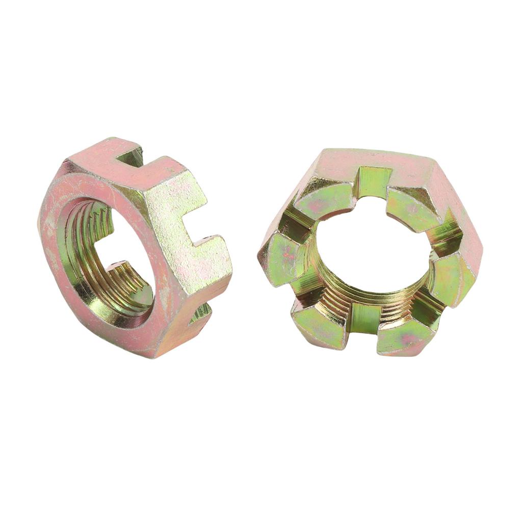 2 Sets Trailer Nut Kit with 1in Shaft Spindle Nuts 1in Washer 2.2in Cotter Pins Galvanized for 1in Shaft Spindle