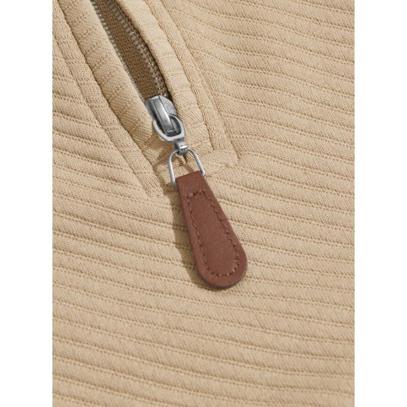 Men S Stand Collar Zip Up Pocket Casual Sport Sweatshirt European Size Spring Autumn