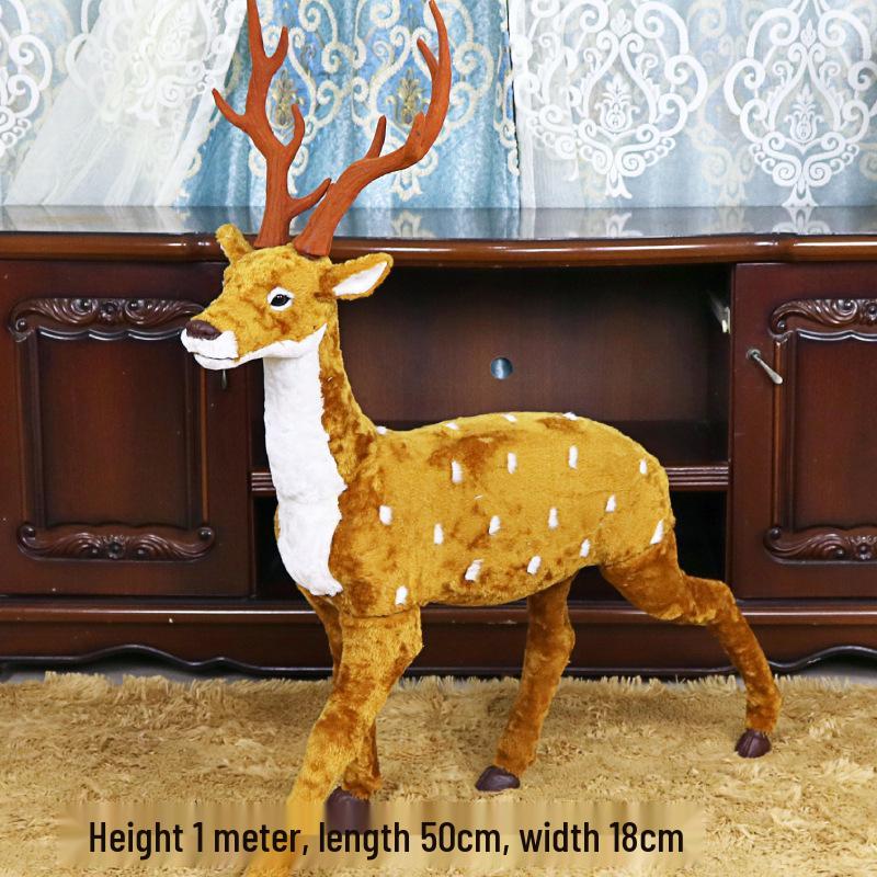 Christmas Reindeer Plush Ornament Set for Window and Tree Decorating