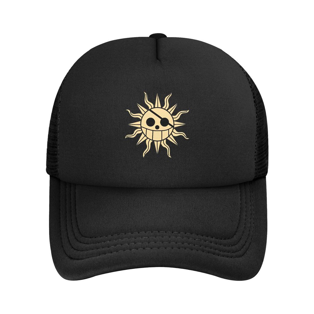 Mihawk Onepieces Flag Trucker Hat Unisex Sport Mesh Baseball Cap Polyester Adjustable Sports Cap
