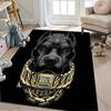 ABKC Rug for Bedroom Dog Theme Carpet for Teens Office Area Large Decor Black Carpet for Dining Living Room Playroom Floor Mat