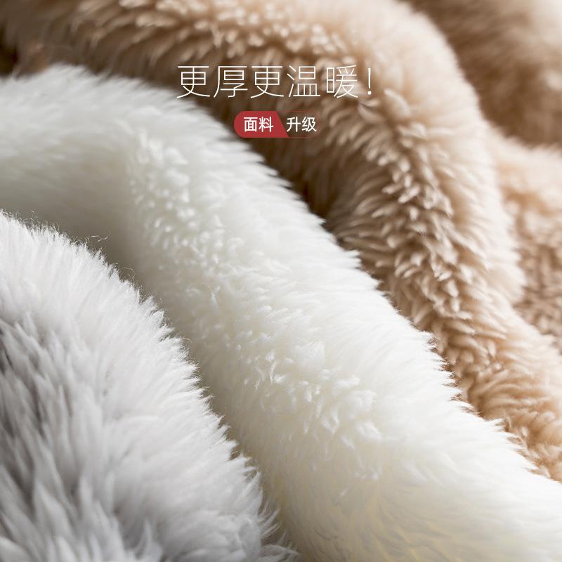 Double-sided Fleece Jacket Women's Fleece Thermal Top Fleece Autumn and Winter Sweater Zipper Fluffy Clothes