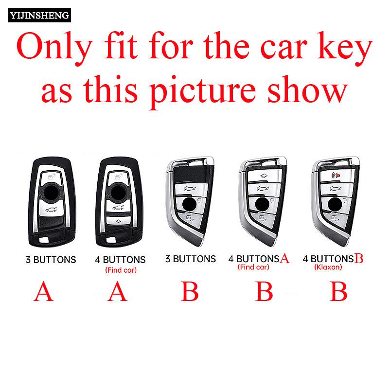 Zinc Alloy + PU Leather Car Key Case Cover for Holder for BMW F20 F30 G20 F31 F34 F10 G30 F11 X3 F25 X4 I3 M3 M4 1 3 5 Series