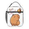 Bee And Capybara Bee Cappy Insulated Lunch Bag for Women Children Portable Food Boxes Thermal Lunch Box Tote
