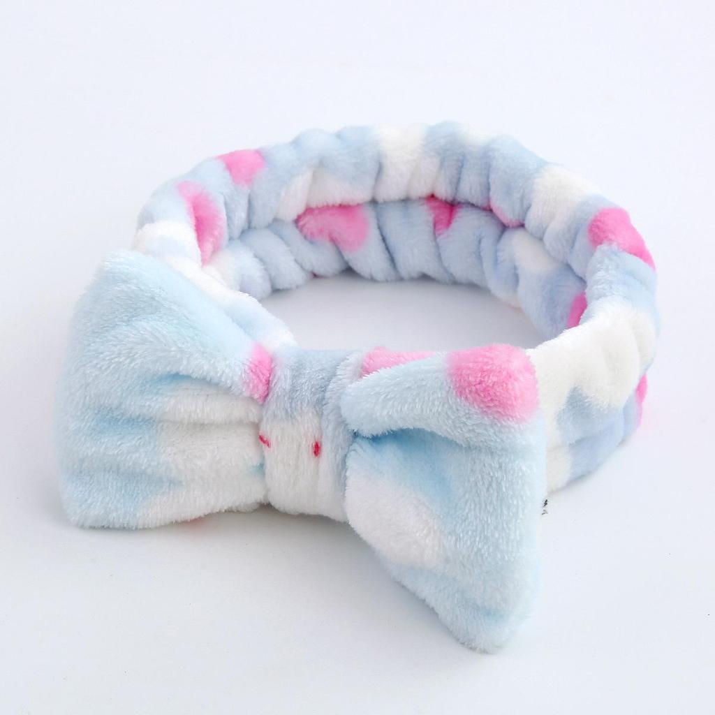 Leopard Print Coral Fleece Bow Headband for Women – Plush, Cute Hair Accessory
