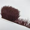1Meters Fluffy Colored Ostrich Feathers On Ribbon Tape Trim Tassel Fringe 8-10Cm Sewing Flecos White Wedding Dress Clothes Decor