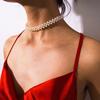 Abendparty Damen Elegant Faux Perlen Choker Halskette Schmuck Jubiläumsgeschenk