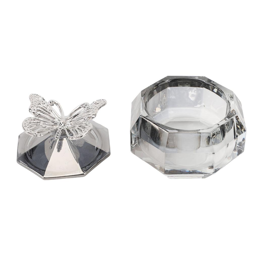 Tazza per Nail Art in Vetro Trasparente Tazza Dappen per Nail Art Multifunzionale a Grande Capacità