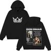 Felpa con Cappuccio Stampa Tour Album Rapper Don Omar 2026 Uomo Donna Hip-hop Punk Felpa con Maniche Lunghe Ampia Abbigliamento Casual