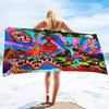 Gothic Graffiti Beach Towel Oversized Rock Hip Hop Style Microfiber Beach Towel Quick-Drying Absorbent Sand Free Bath Towels