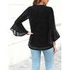 Frühling Sommer Pailletten Rundhals Bluse Top, Beliebtes Freizeithemd für Damen, Heißer Verkauf in Europa & Amerika