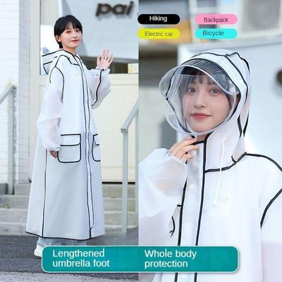 Capa de chuva à prova de chuva corpo inteiro integrado espessado masculino e feminino longo adulto equitação caminhadas poncho carro elétrico