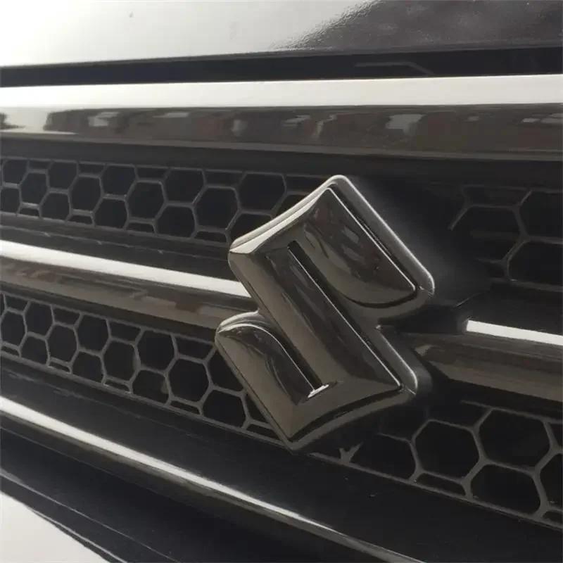 Conjunto de Emblema de Grade Frontal e Adesivo de Emblema de Porta-malas Traseiro em ABS para Suzuki S-Cross, Vitara, Swift, SX4, Alivio - Acessórios de Logo para Carro