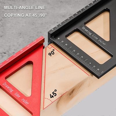 45 90 Degree Carpentry Triangular Square Ruler Protractors Tool for Precise Measuring In Furniture Making & Construction