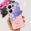 For Xiaomi Poco M6 Pro 4G 5G / Poco X6 Pro 5G Phone Case Mask Transparent Soft Silicone Initials Letter Coque Funda PocoM6 Capas