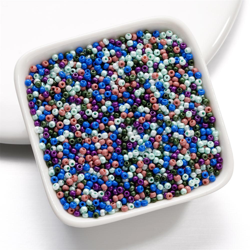 10g/Lot 2mm Mixed Color Glass Seed Beads Round Spacer Bead For DIY Earrings Bracelet Necklace Jewelry Making Accessories