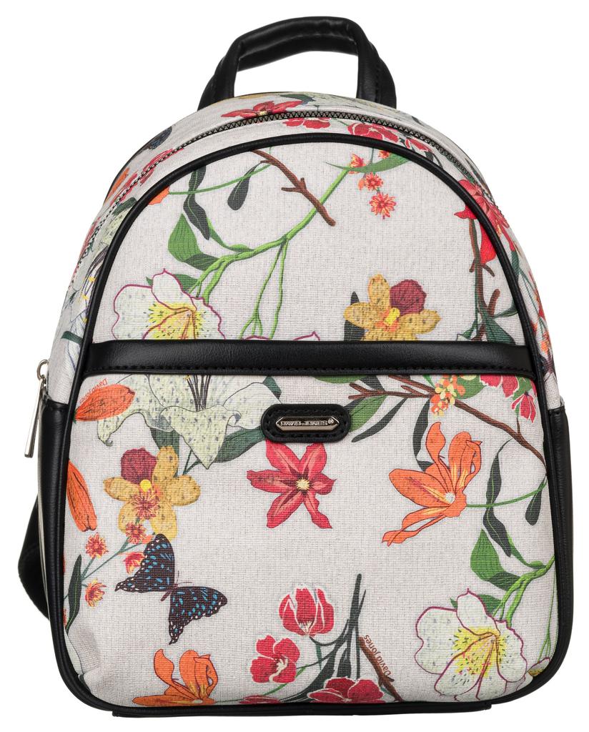 Women's Urban Backpack with a Floral Pattern - David Jones