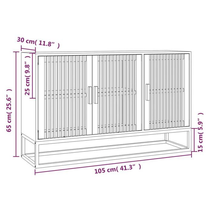 VidaXL Buffet blanc 105x30x65 cm bois d'ingénierie, armoire, armoire latérale, armoire de rangement, armoires, placard, 352121