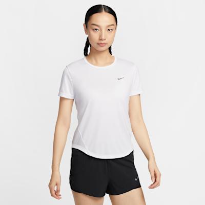 Nike Dri Fit Short Sleeved T Shirts Women s White S