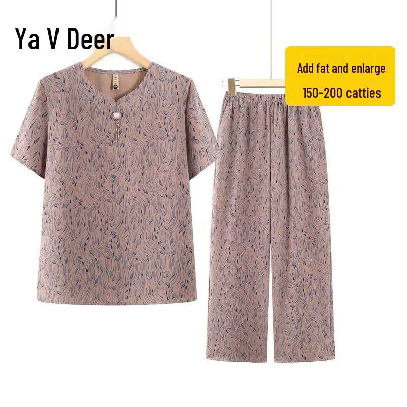 Yalu Women s Plus Size Summer Two-Piece Set 5XL