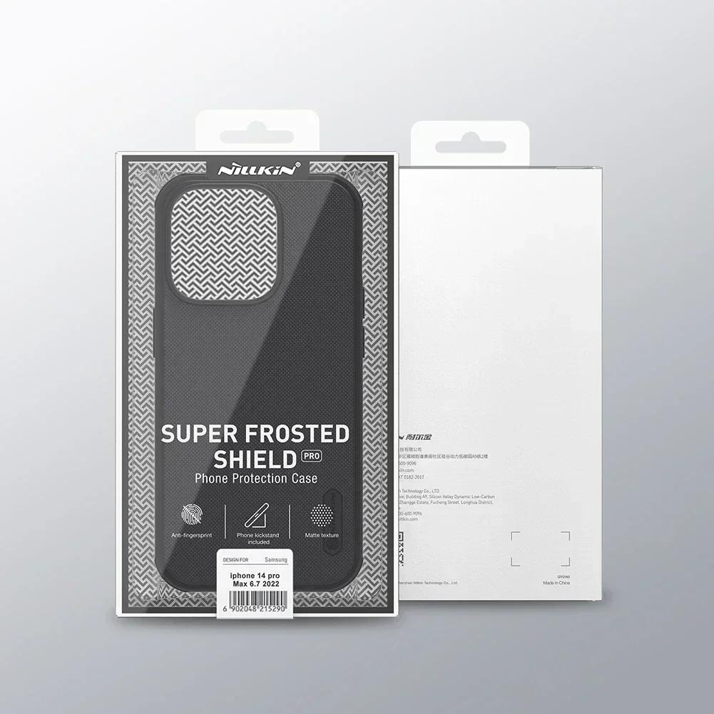 NILLKIN Pentru iPhone 16 Pro Max 15 Pro Max Husă pentru telefon Frosted Shield Pro PC+TPU Husă din spate cu protecție rigidă pentru seria iPhone 14 13