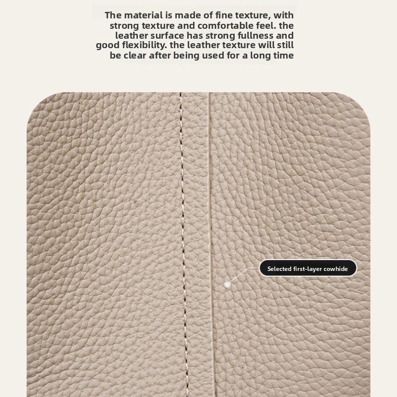 First Layer Cowhide Bag Bag Women's Bag Messenger Bag Niche Summer High-end Leather Handbag Bucket