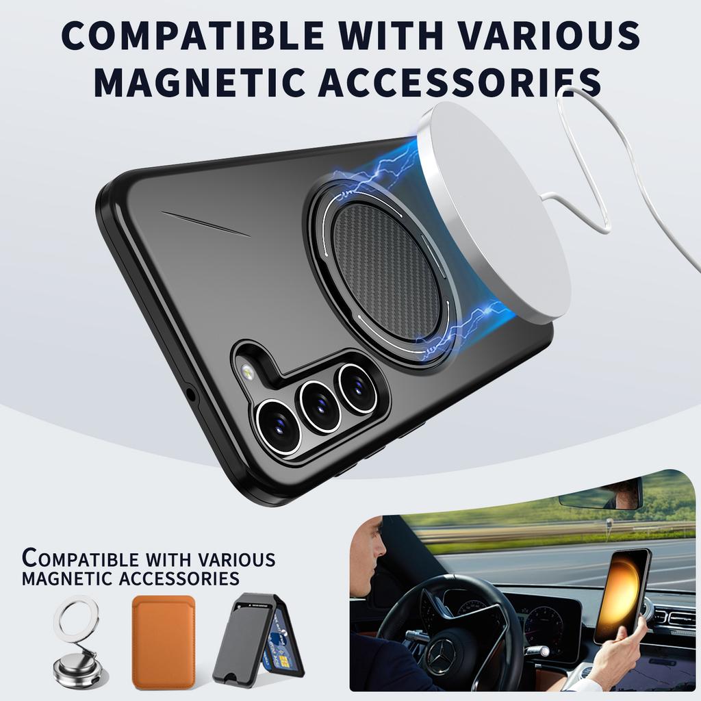 Kickstand Case for Samsung Galaxy S25 FE S24 Ultra S23 Plus A17 A56 A36 A16 A15 A55 A35 A14 A26 Metal Ring Stand Funda Cases