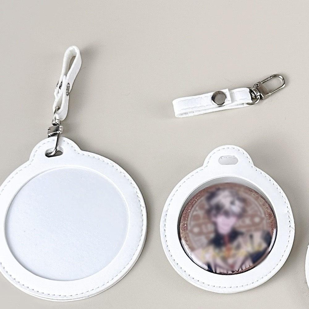 58/75mmRound Badge Holder For 58/75mm Pins Anime Button Protective Case DIY Itabag Keychain Pendant Display Bag