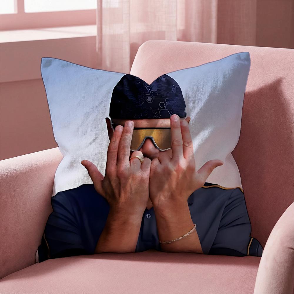 Rapper JuL C'est Pas Des Lol Cushion Cover Multi-Scene Pillow Cover for Home & Car - Reversible, Soft & Durable for Daily Use