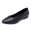 Work Shoes Women's Black Flat-soled Soft-soled Thick-heeled Leather Shoes Professional Work Interview Hotel Non-slip Flight Attendant Comfortable