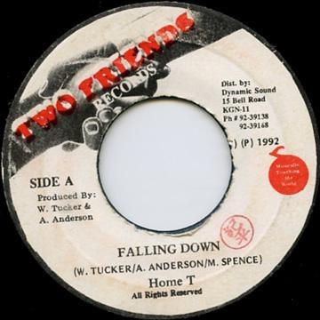 

7inch Record HOME T Falling Down NONE Two Friends Rec 1992 Jamaica Reggae Ska Dub Used