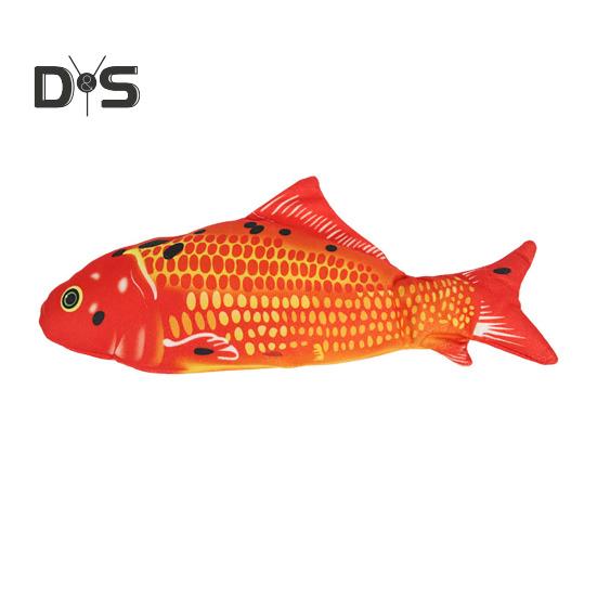 Flopping Fish Cat Toy with Catnip Interactive Automatic Floppy Carp Kitten Kicker Toy Electric Realistic Plush Wiggle Fish for Indoor Cats Dogs