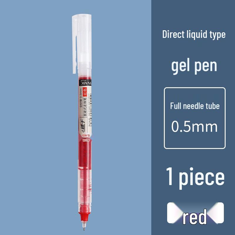 Vibrant Quick-Dry Gel Ink Rollerball Pen 0.5mm Needle Tip, Large Capacity
