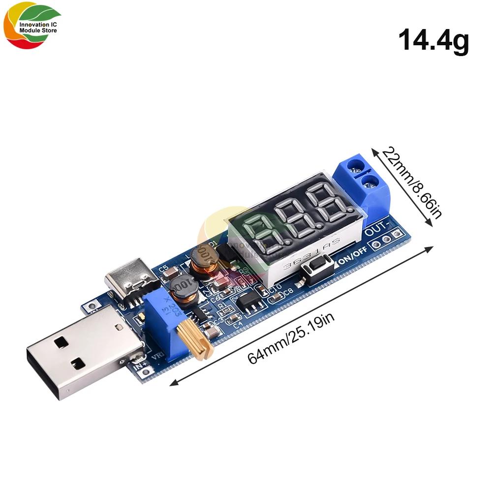 USB Buck Boost Converter 1V to 1.1V-11V DC-DC Step Up Step Down Power Supply Module Voltage Regulator