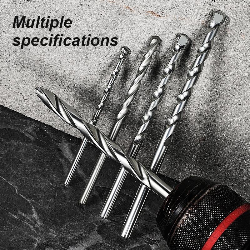 5-Piece Set of Construction Drill Bits, Woodworking Drill Bits Woodworking Reaming Concrete Brick Electric Tools 4/5/6/8/10mm