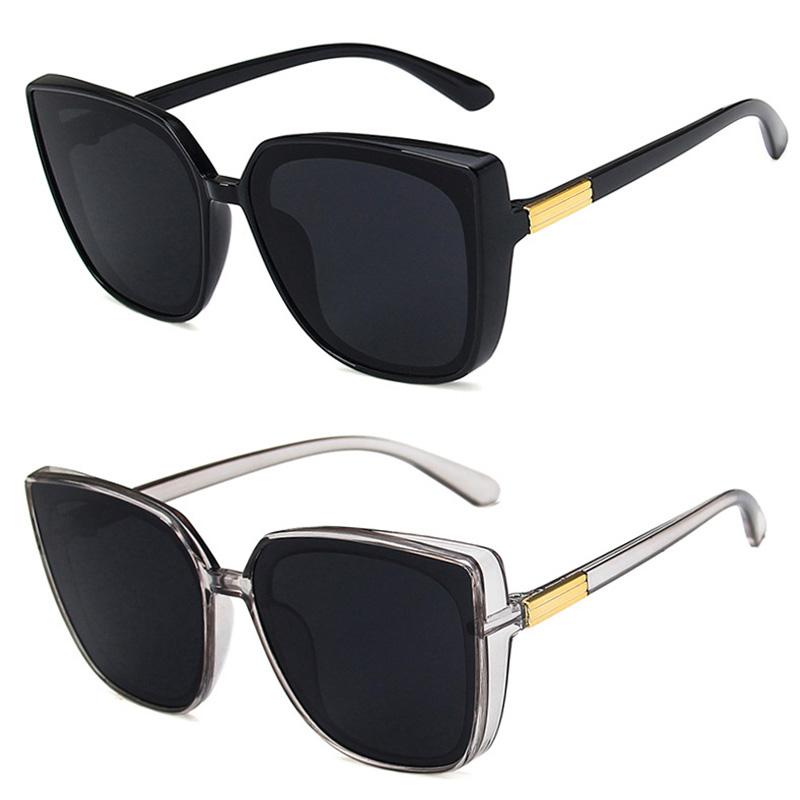 

2PCS Simple Fashion Cat Eye Sunglasses Women Men High Quality Luxury Sun Glasses Pool Party Travel Male Female Glasses UV400