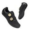 Unisex Cycling Shoes With Rotating Dial Low-Cut PU Leather MTB Road Bike Clipless Compatible