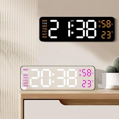 Multifunktionale elektronische Wanduhr Temperaturanzeige Tischuhr für Schlafzimmer