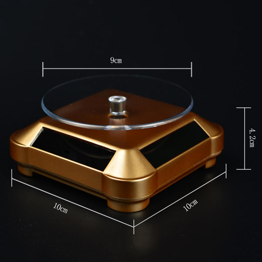 ° Solar LED Turntable Presentation Plate Jewelry Display Stand