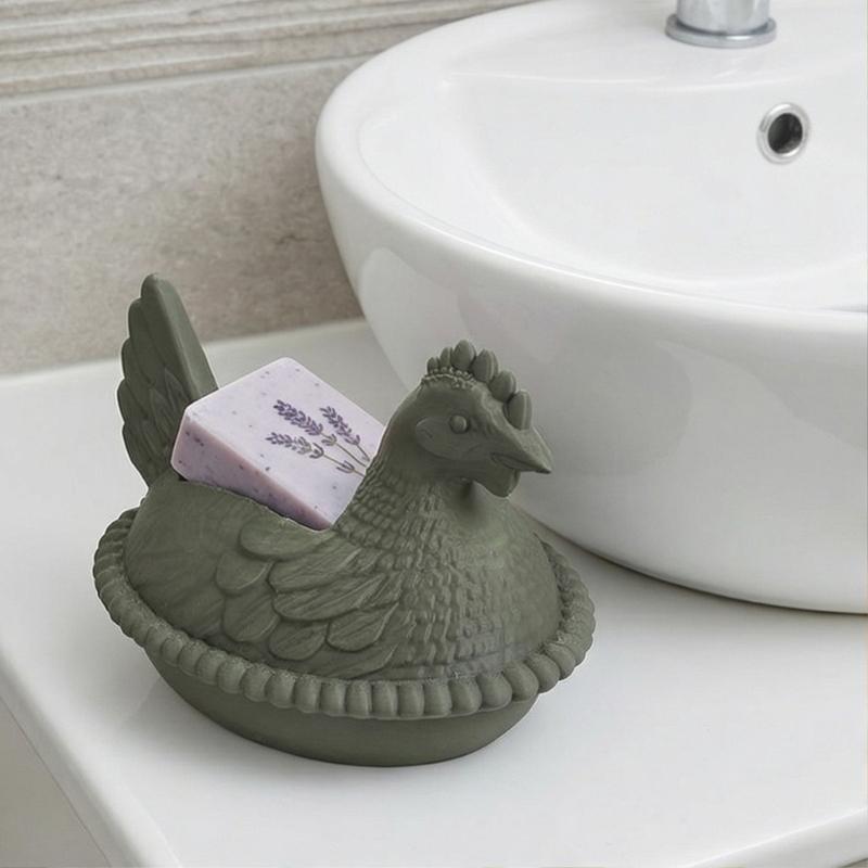 Decorative Chicken Soap Dispenser Holder Plastic Plant Pot Hen Planter For Farmhouse Bathroom Countertop Decoration