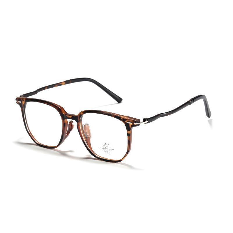 Ultralight TR90 Women's Fashion Polygon Eyeglass Frame with No-Feel Nose Pads, Prescription-Compatible, Large Face Fit