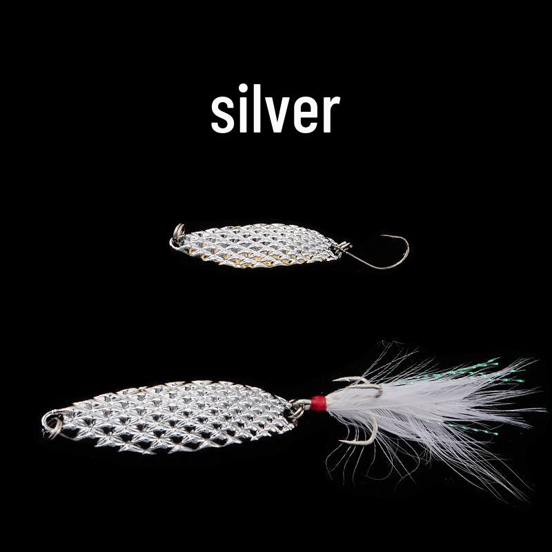 Sztuczna przynęta łyżka słodkowodna z haczykiem pojedynczym i potrójnym - Wzór pijawki wodnej na okonia i bolenia